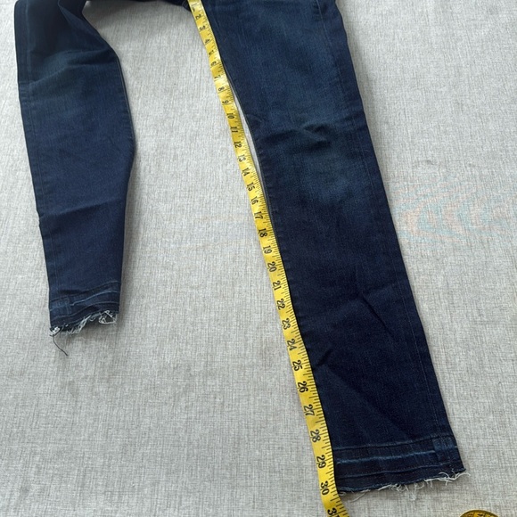 Veronica Beard Brooke Skinny Mid Rise Denim Jean Size 28 Dark Wash raw‎ hem - Picture 13 of 14